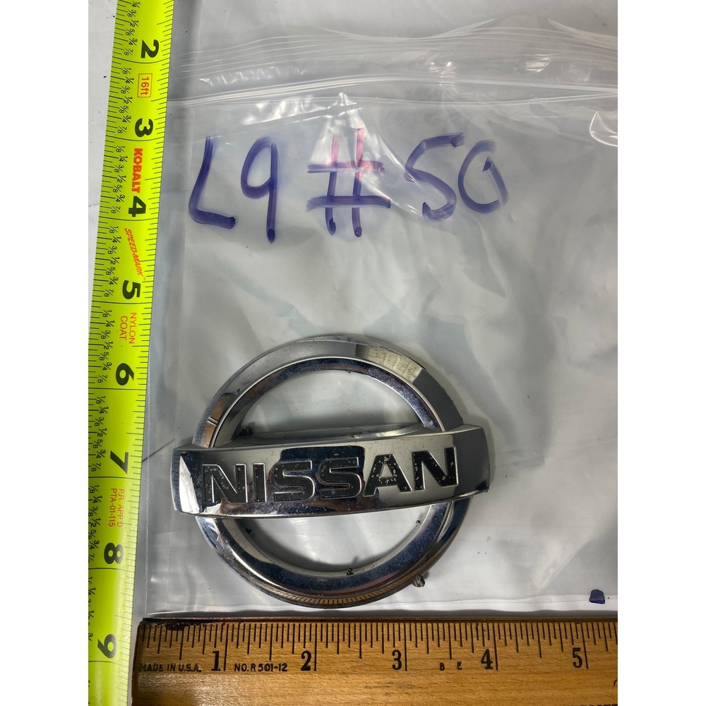 Nissan Chrome Emblem Logo Front Grille Rear Trunk Badge Replacement 3.5 Inch